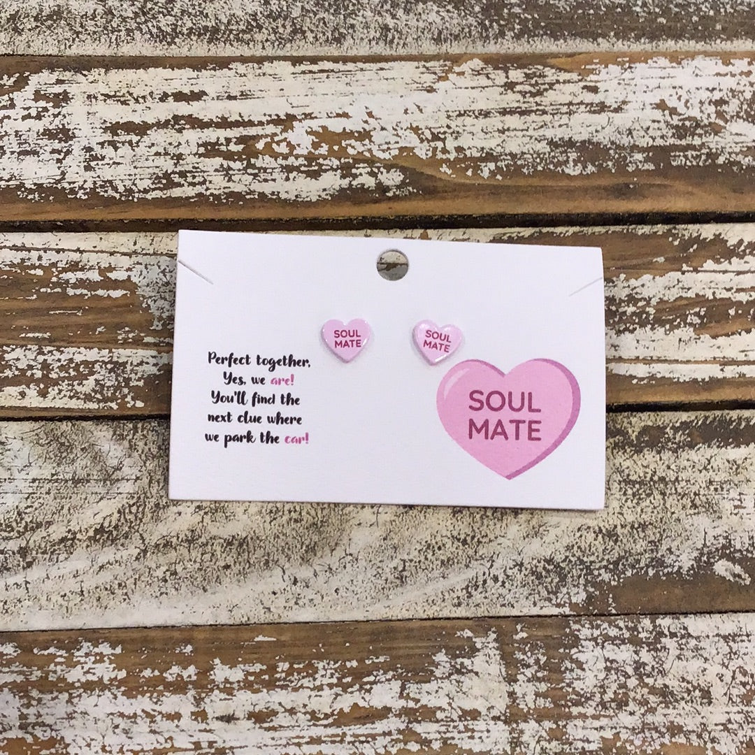 Conversation heart earrings