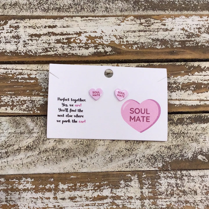 Conversation heart earrings