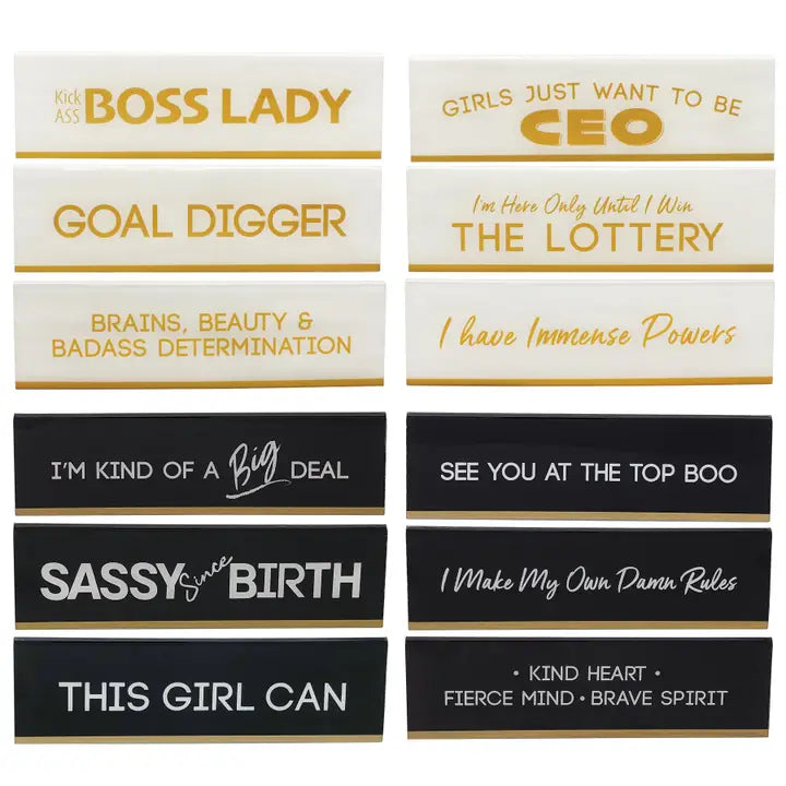 F.A.W.K. Two-Sided Desk Plaques