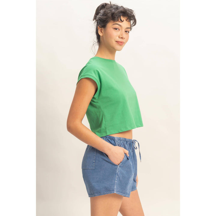 Classic Crew Neck Sleeveless Top
