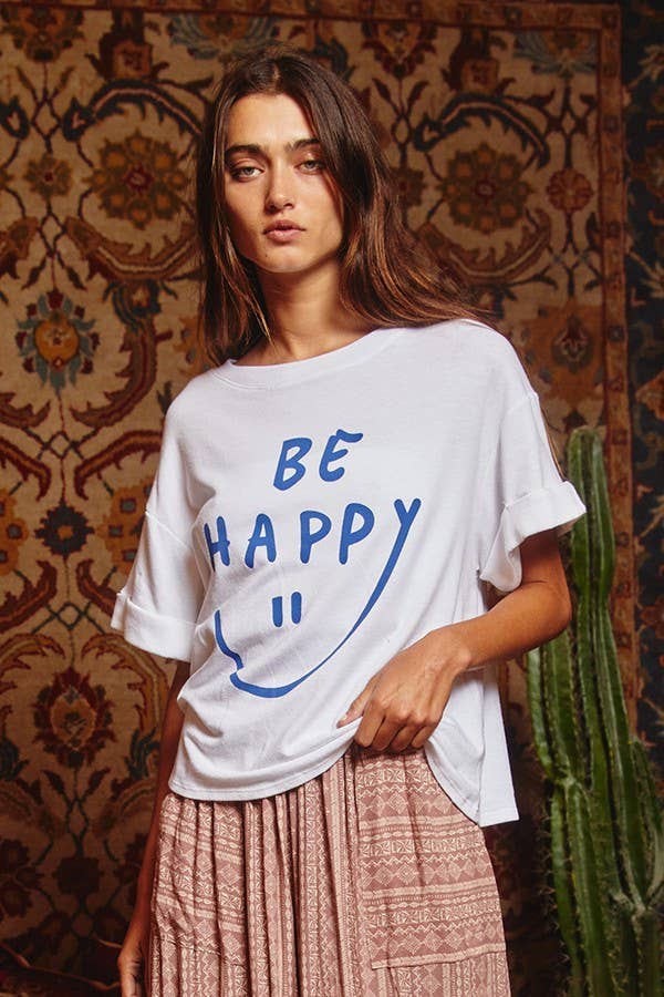 Be Happy Graphic T Shirt