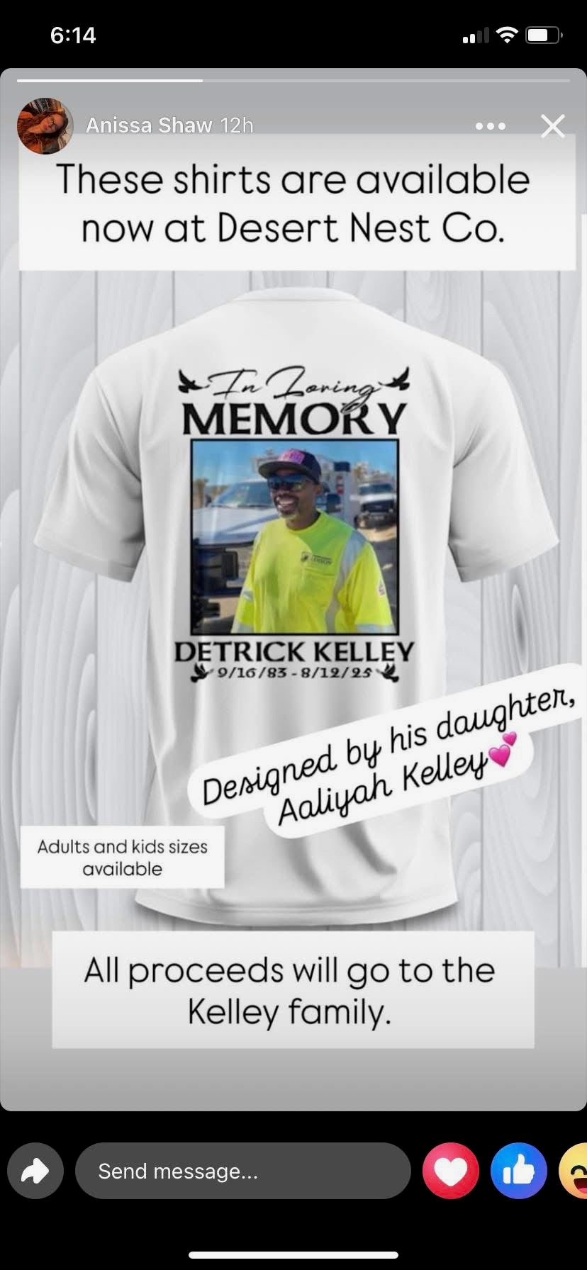 Detrick Kelley Memorial Youth T Shirts
