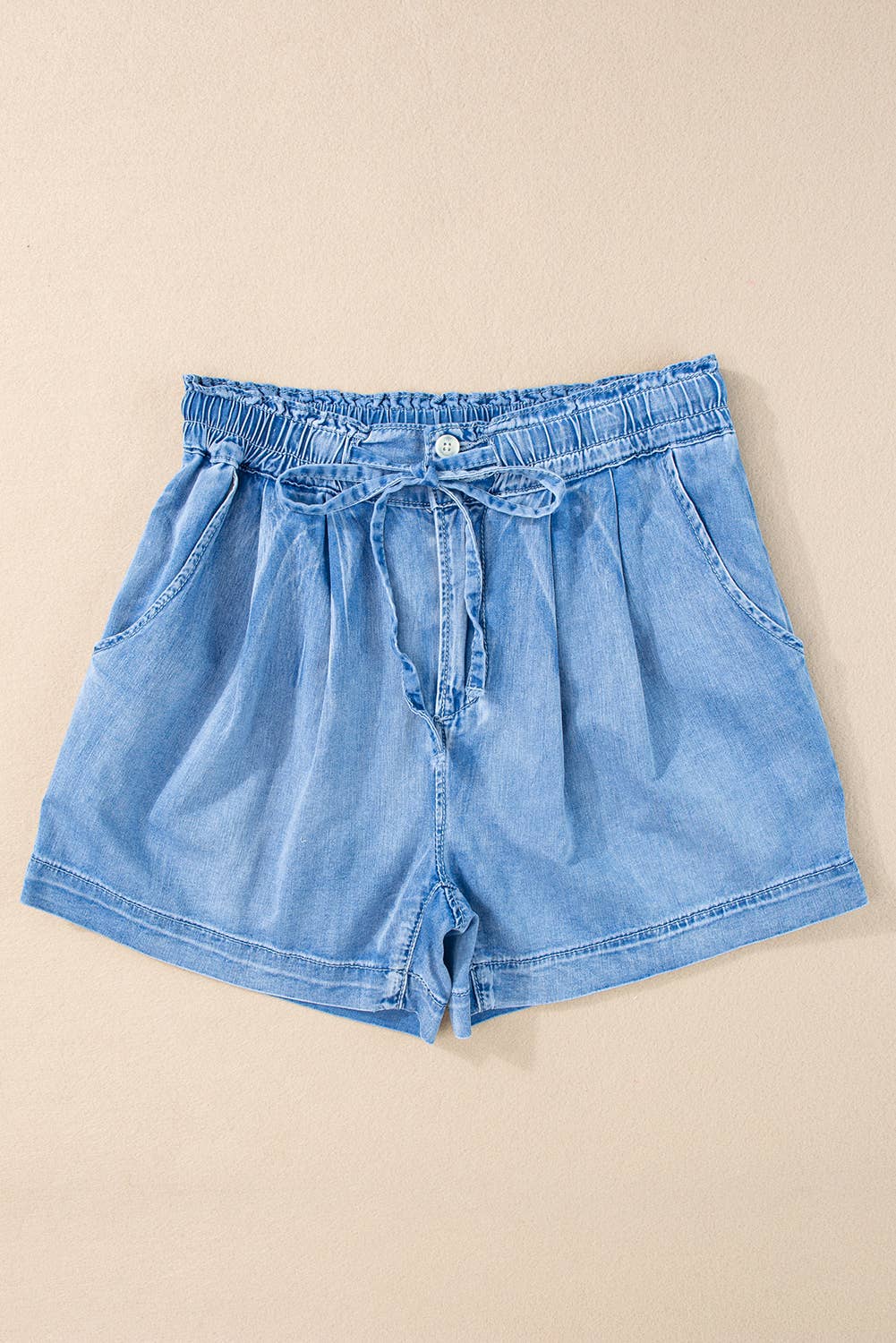 Women Blue Drawstring Shorts