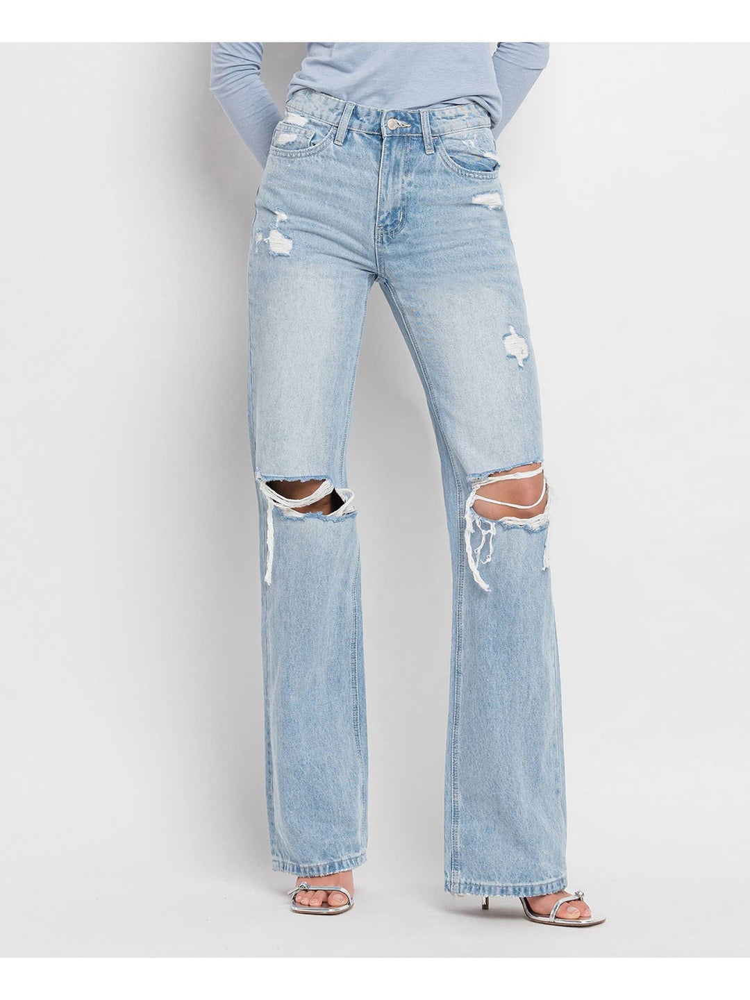 90's Vintage Super High Rise Flare Jeans