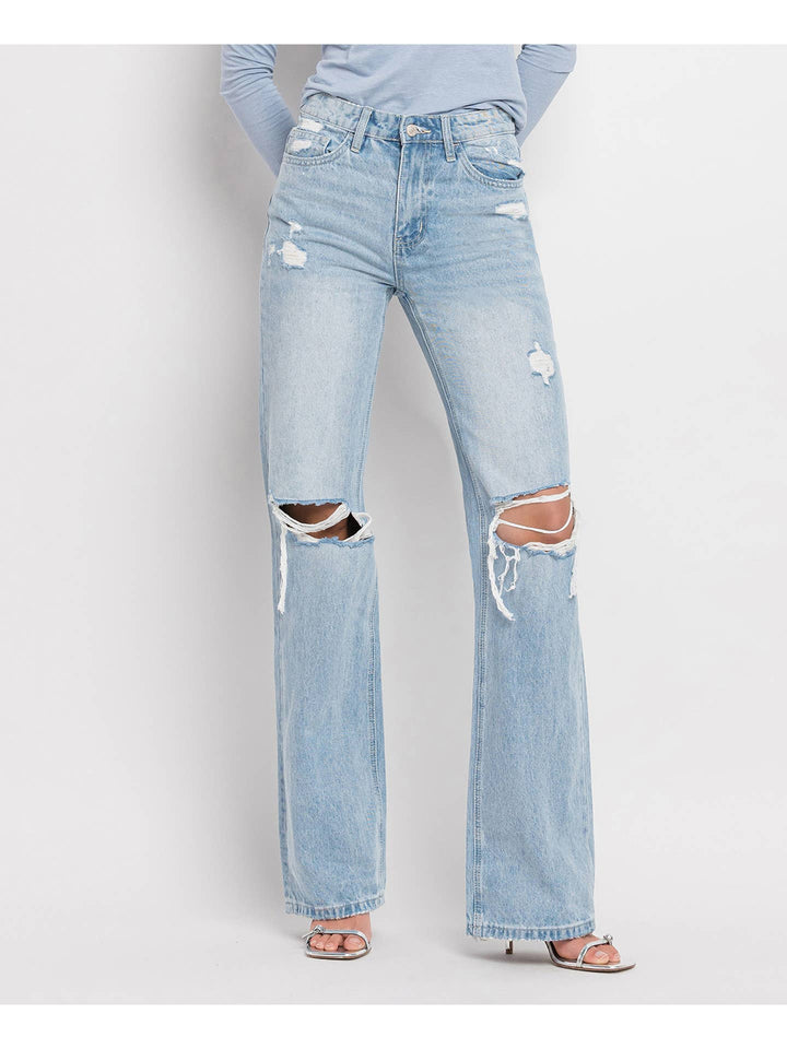 90's Vintage Super High Rise Flare Jeans