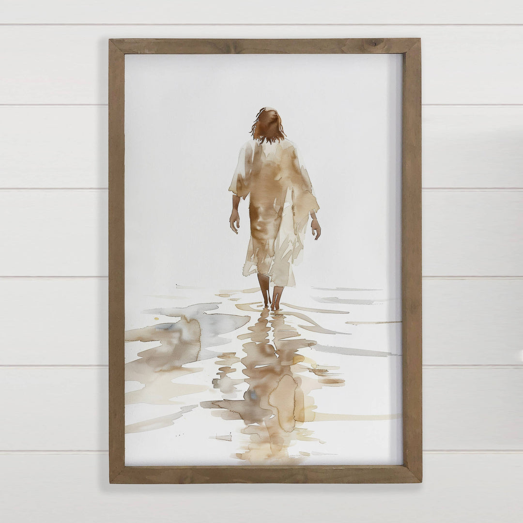 Follow Me Jesus Wood Framed 6x10