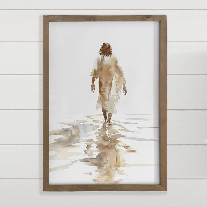 Follow Me Jesus Wood Framed 6x10