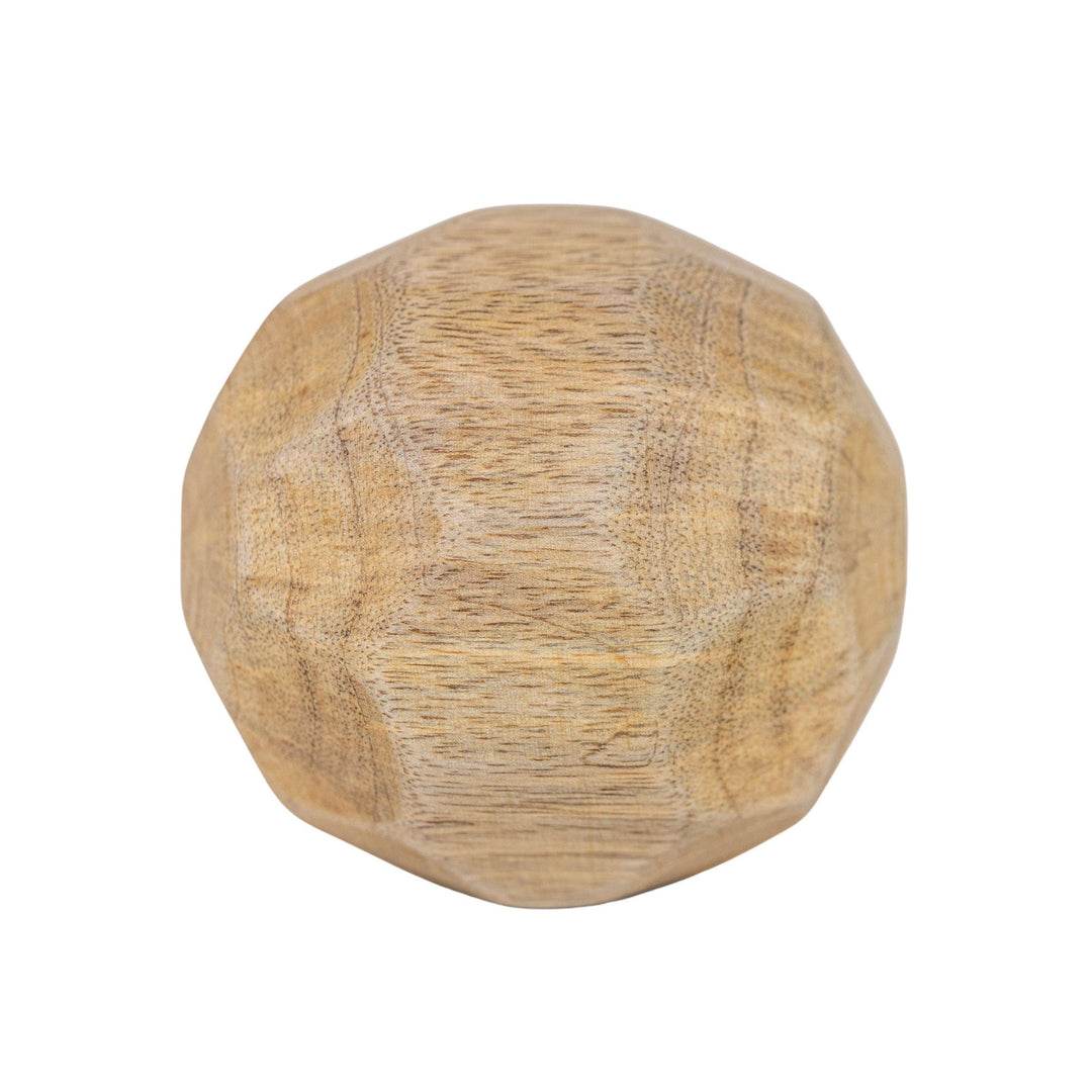 Geometric Natural Wood Deco Ball