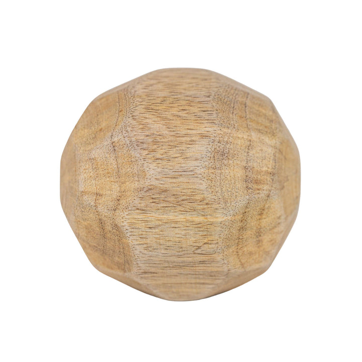 Geometric Natural Wood Deco Ball