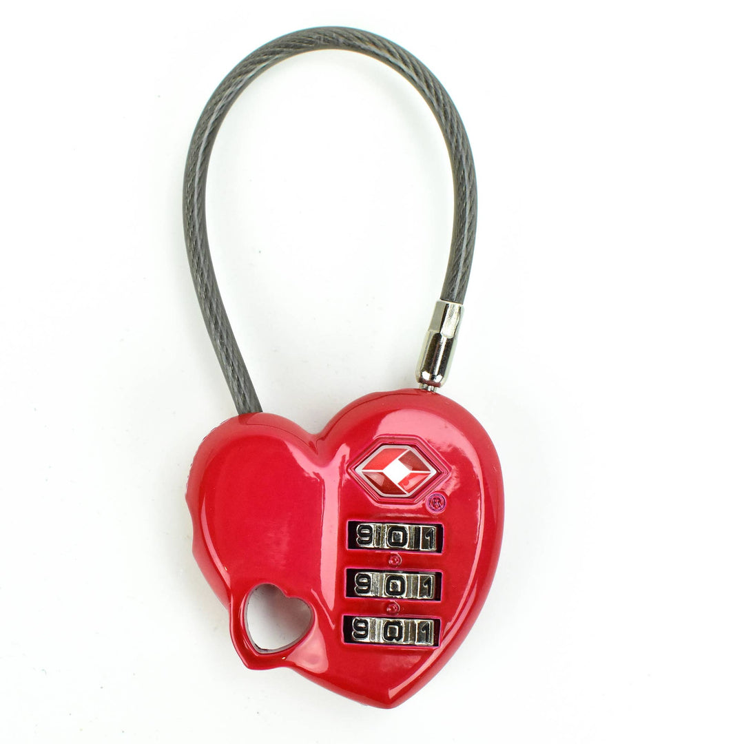 Heart Combination Travel Lock