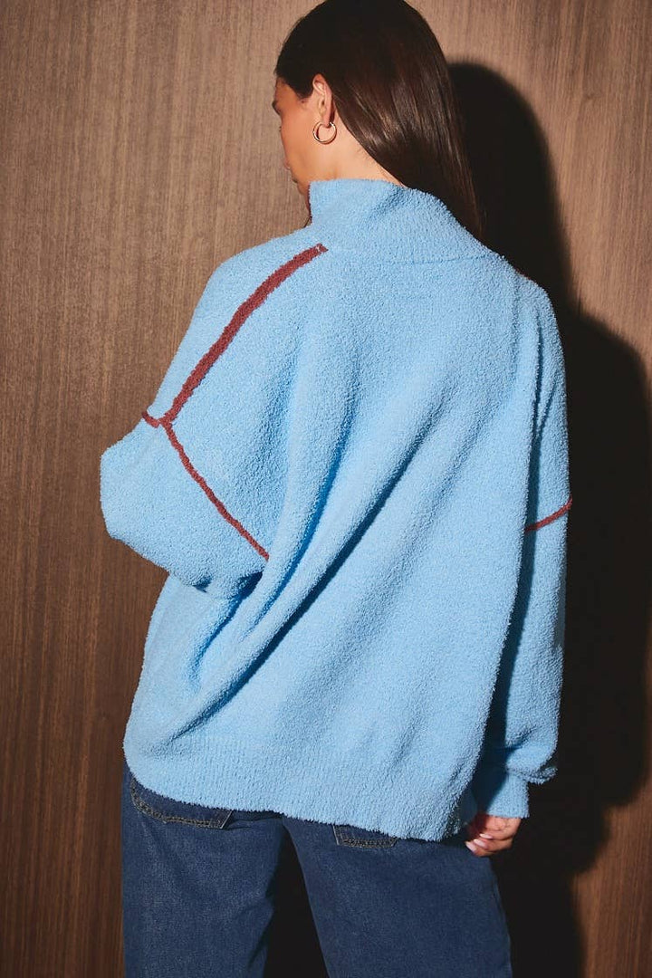 Zipper Sweater Jacket