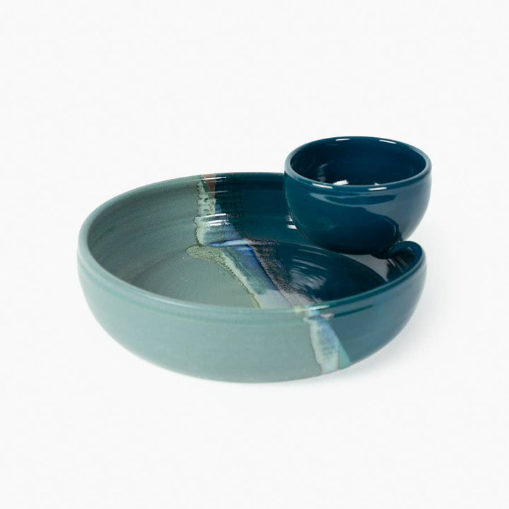 Hand Crafted Chip &amp; Dip Dish
