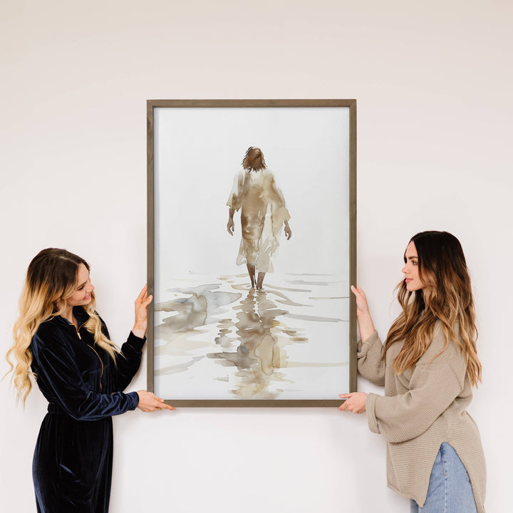 Follow Me Jesus Wood Framed 6x10