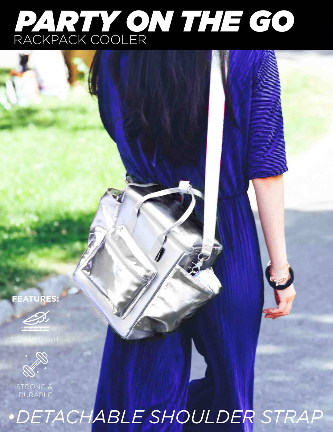 Chillout StanCan 12Pak Fashion Cooler Bag- SIlver