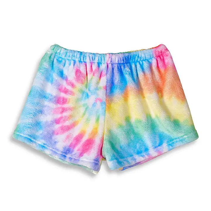 Tie-Dye Fuzzy Lounge Shorts