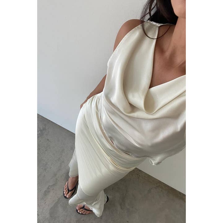 Cowl Neck Top & Maxi Skirt SET