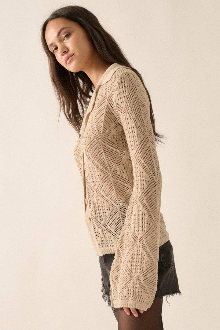 Bell-Sleeve Cardigan