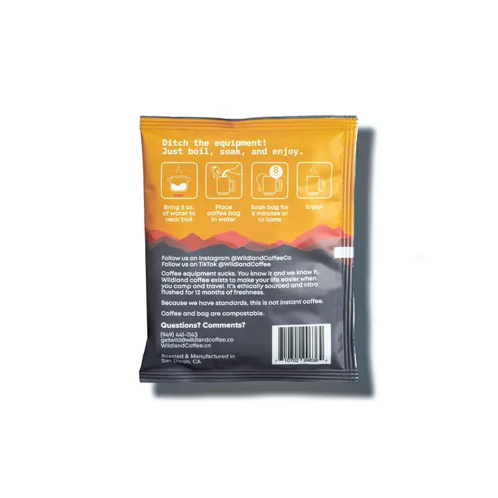 Wildland Coffee- Steepable Coffee Bags- Medium Roast