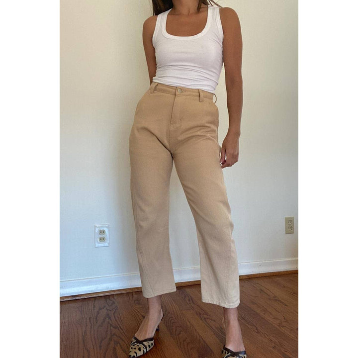 CASUAL HIGH-WAISTED CROPPED PANTS