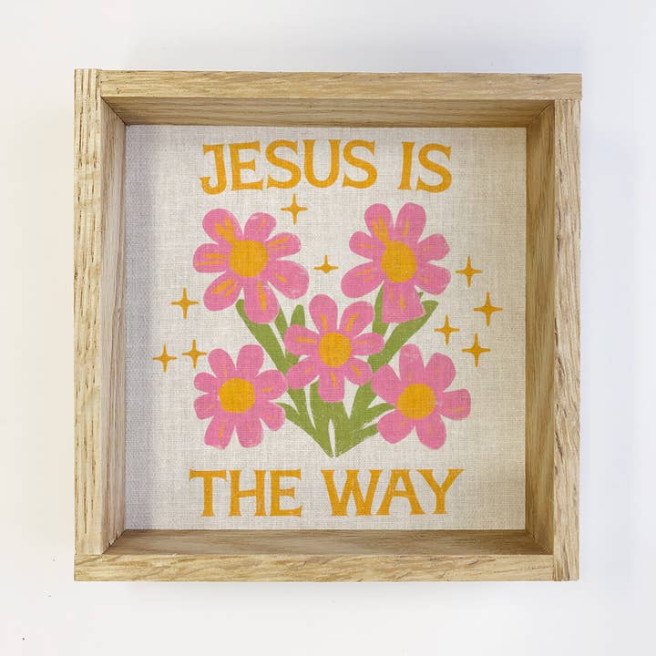 6x6'' Jesus Is the Way Canvas Art