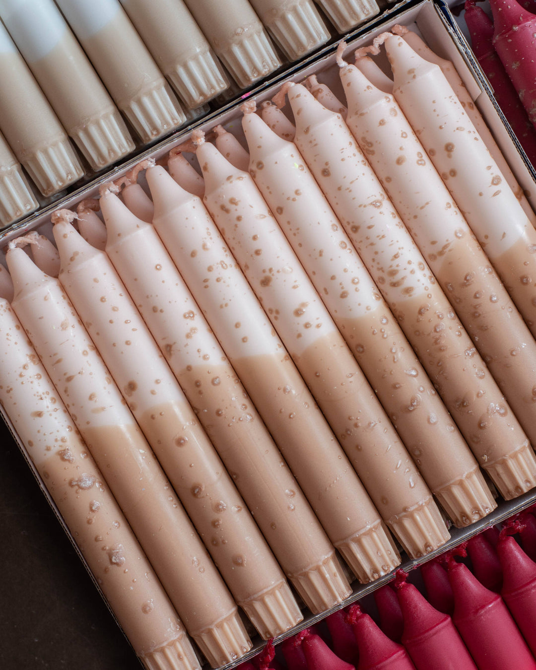 Taper candles-  Nudes colours mix