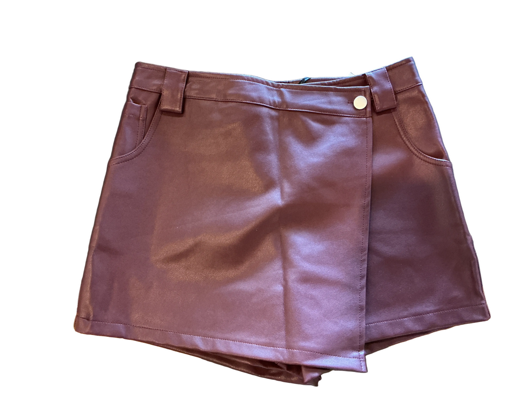 Faux leather Skort