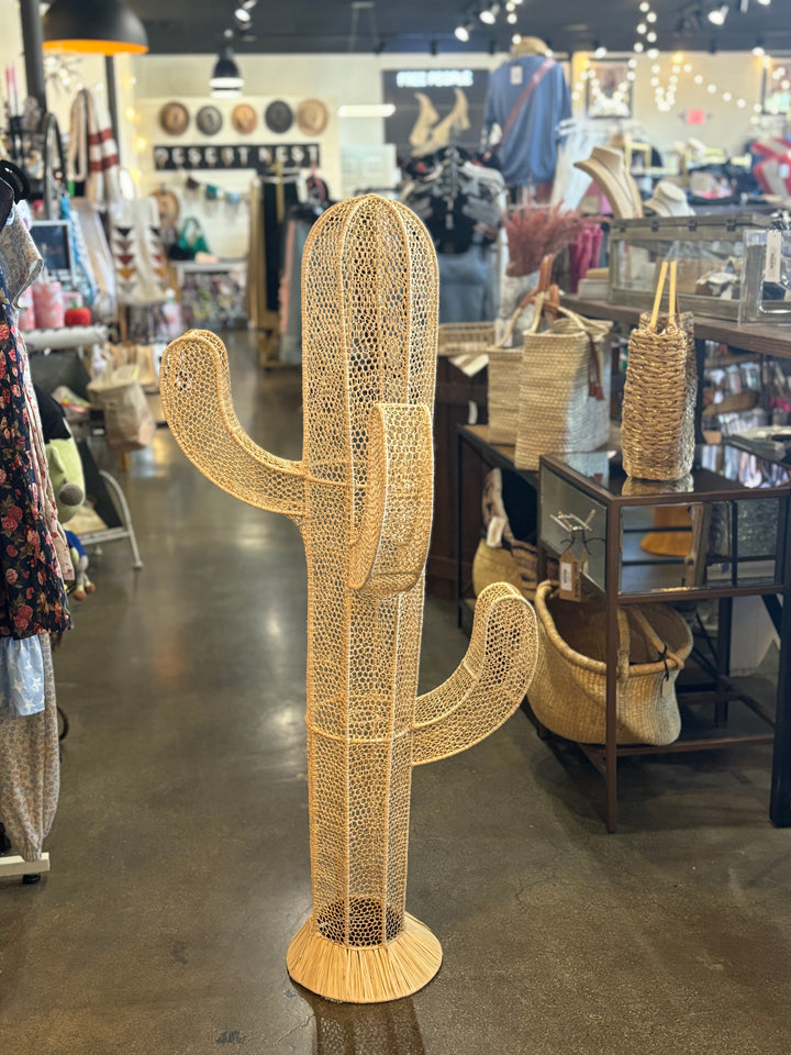 XXL Woven Raffia Cactus