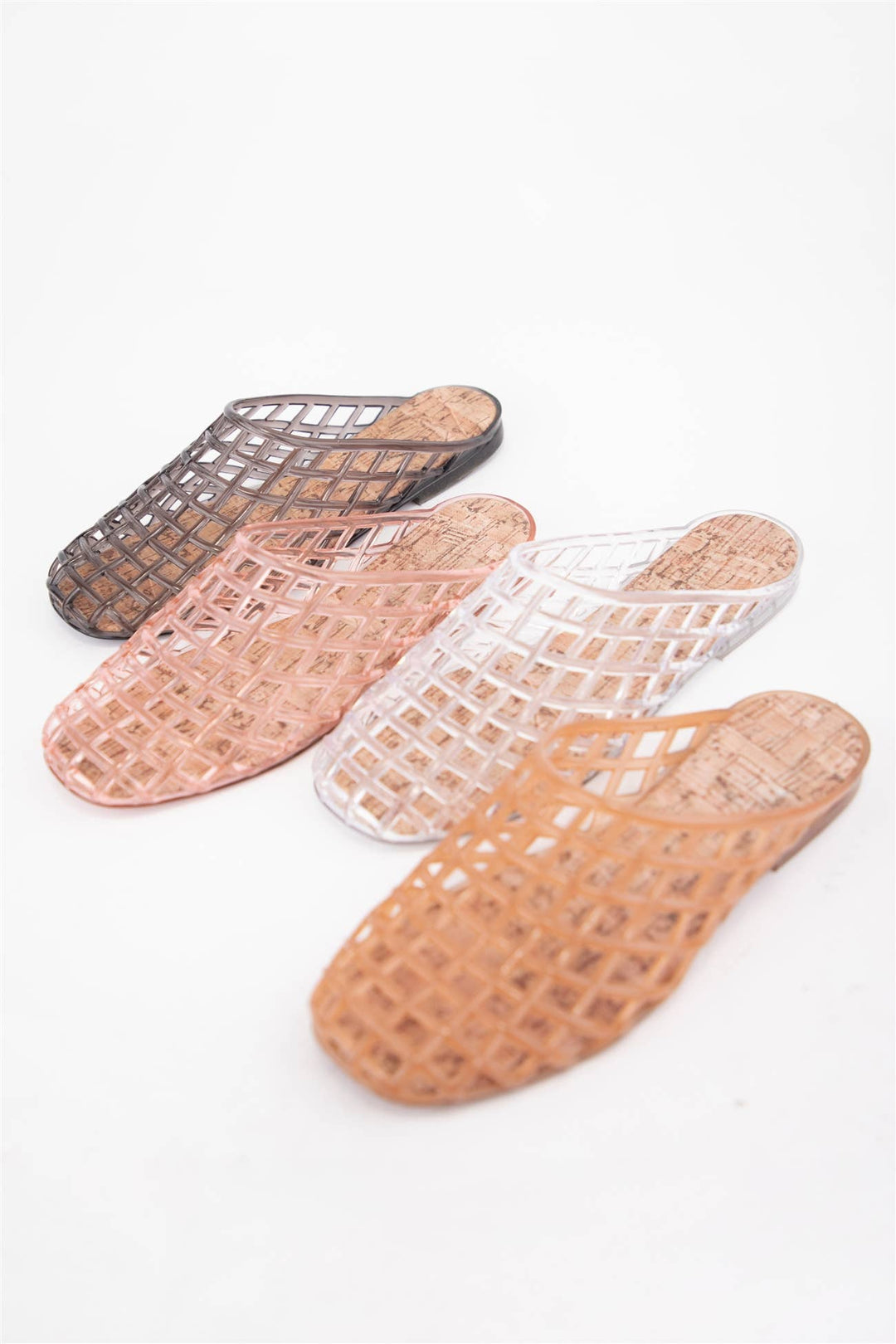 Jelly Basket Mule Slide Flats