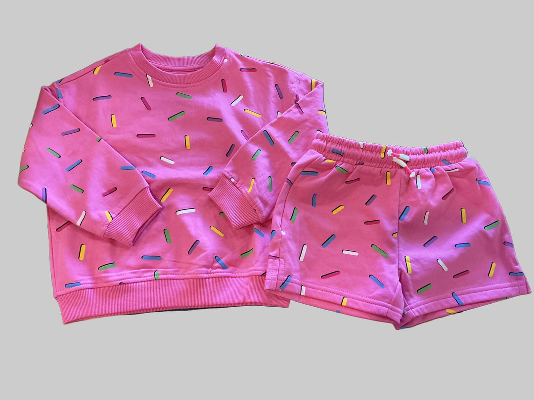 Sprinkles Sweatshirt & Shorts Set