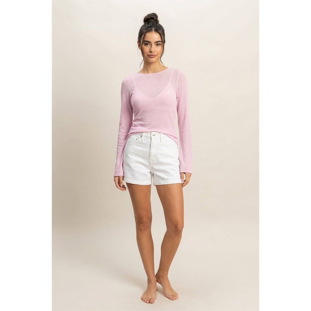Ribbed Long Sleeve Top