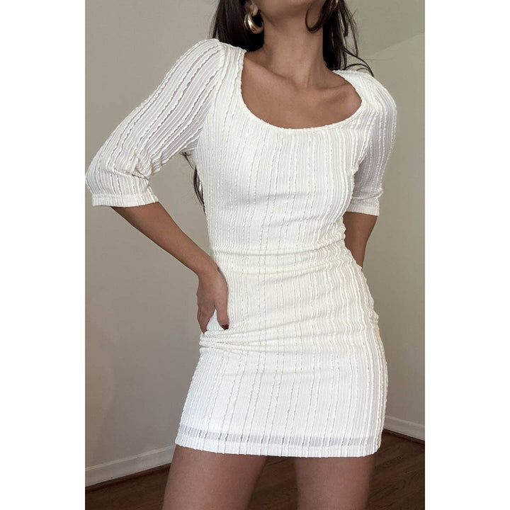 Square Neckline Mini Dress