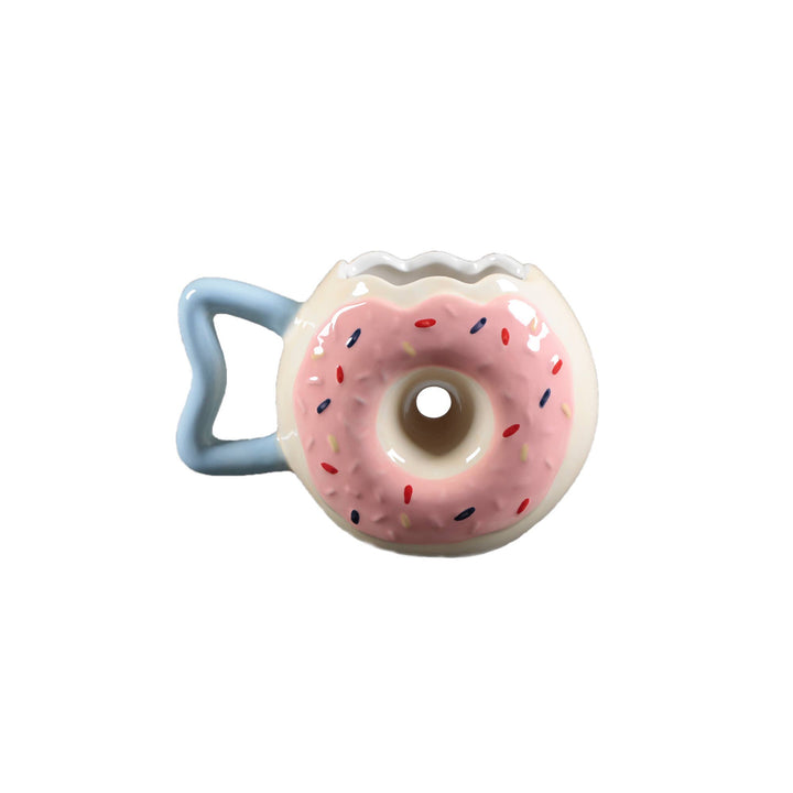Pink Sprinkle Donut Ceramic Mug