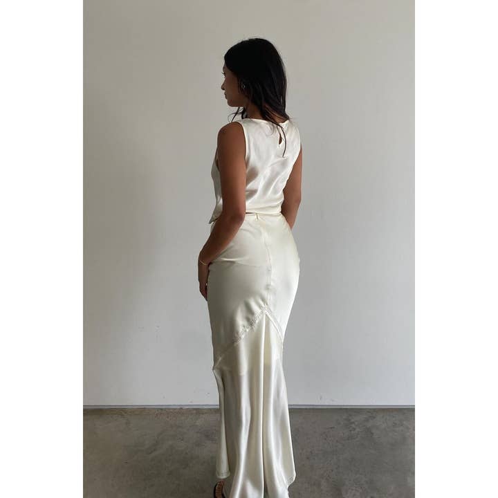 Cowl Neck Top & Maxi Skirt SET