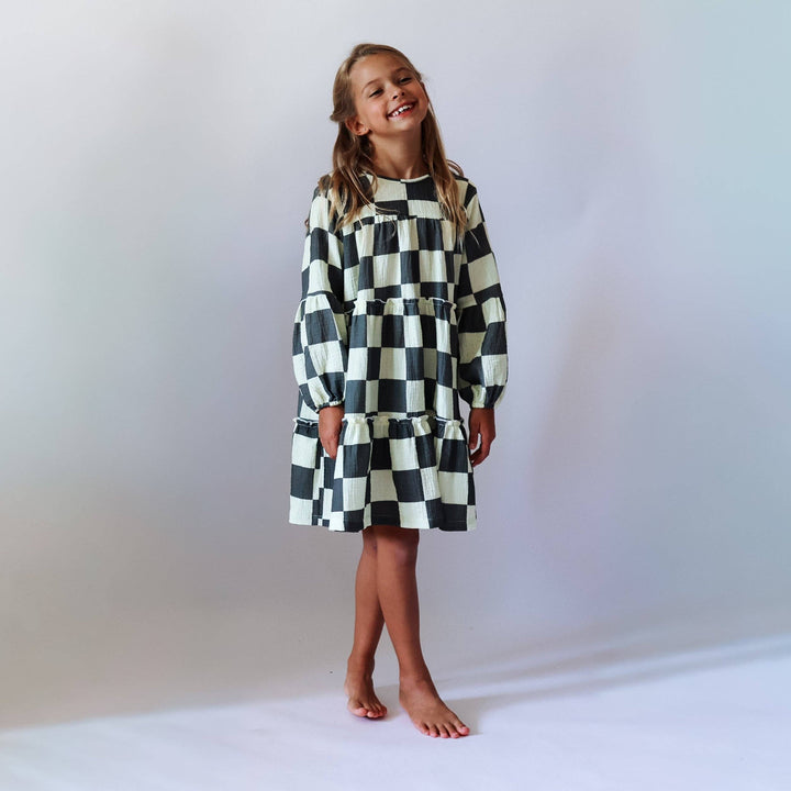 Checkered Clementine Dress