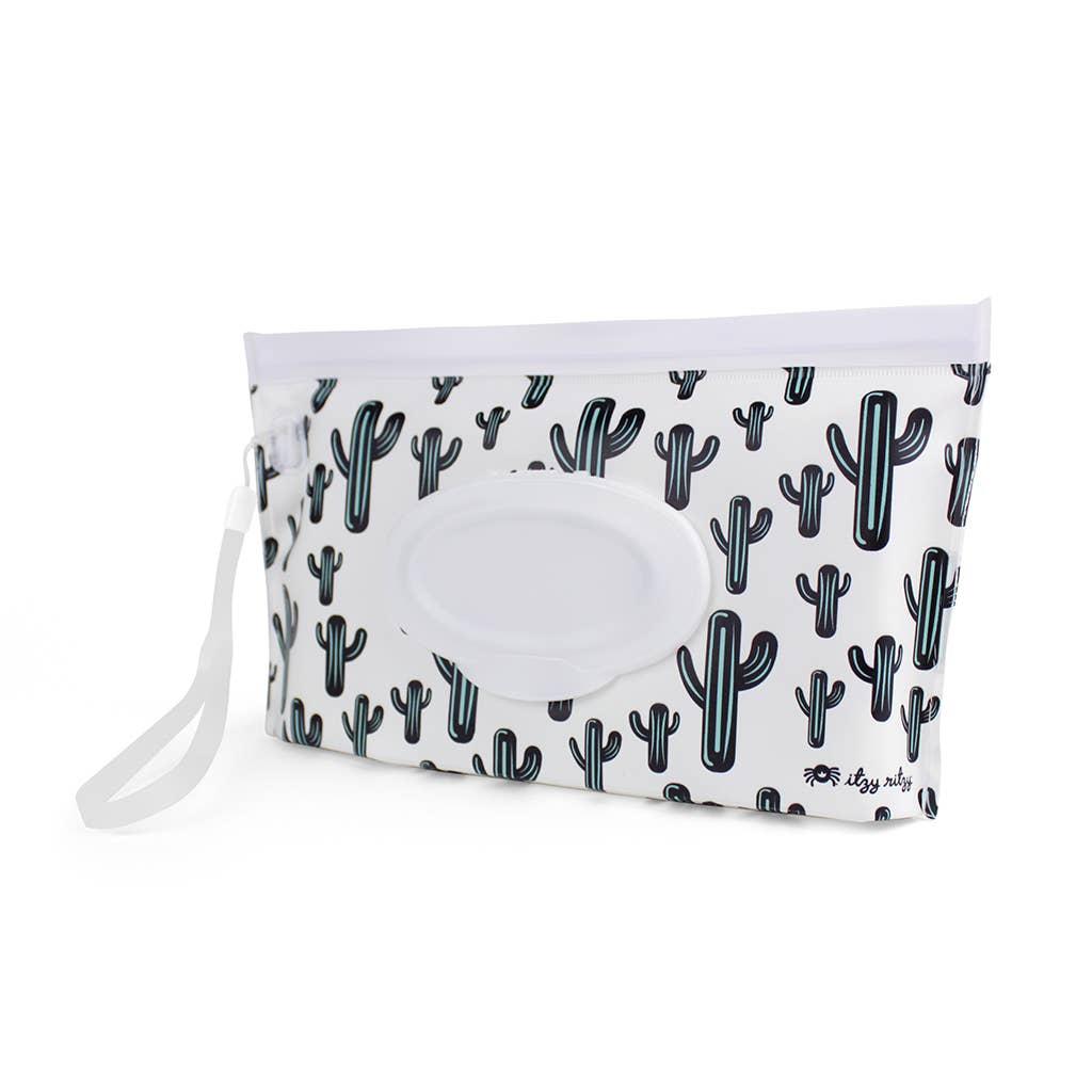 Pouch Reusable Wipes Case: Cactus