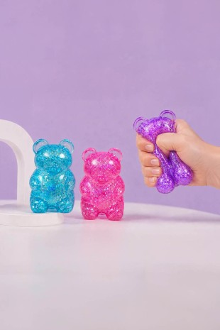 Glittered Gummy Bear Squishy Toy
