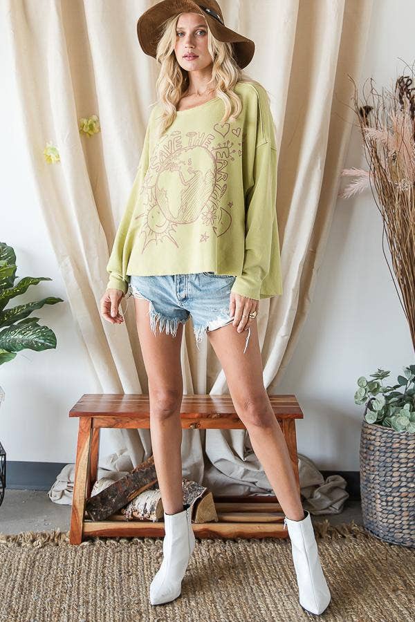 Save The Earth Long Sleeve Top