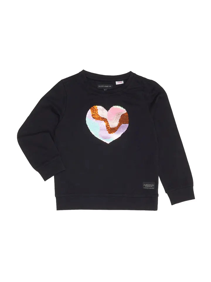 Sequin Heart girls Top
