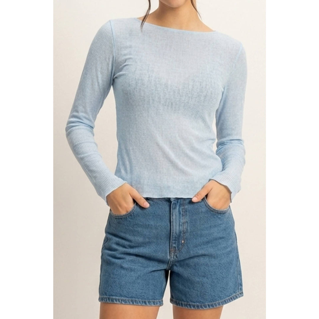 Ribbed Long Sleeve Top