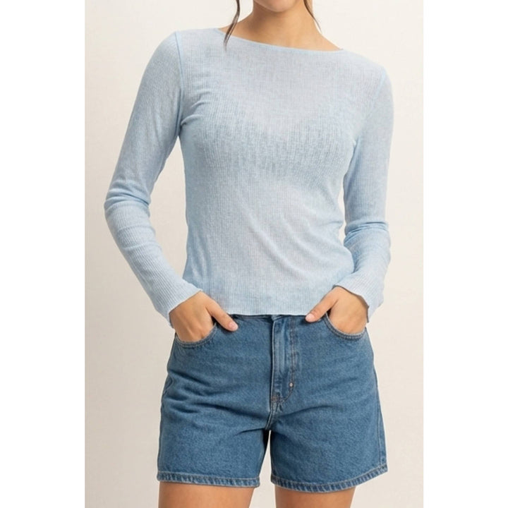 Ribbed Long Sleeve Top