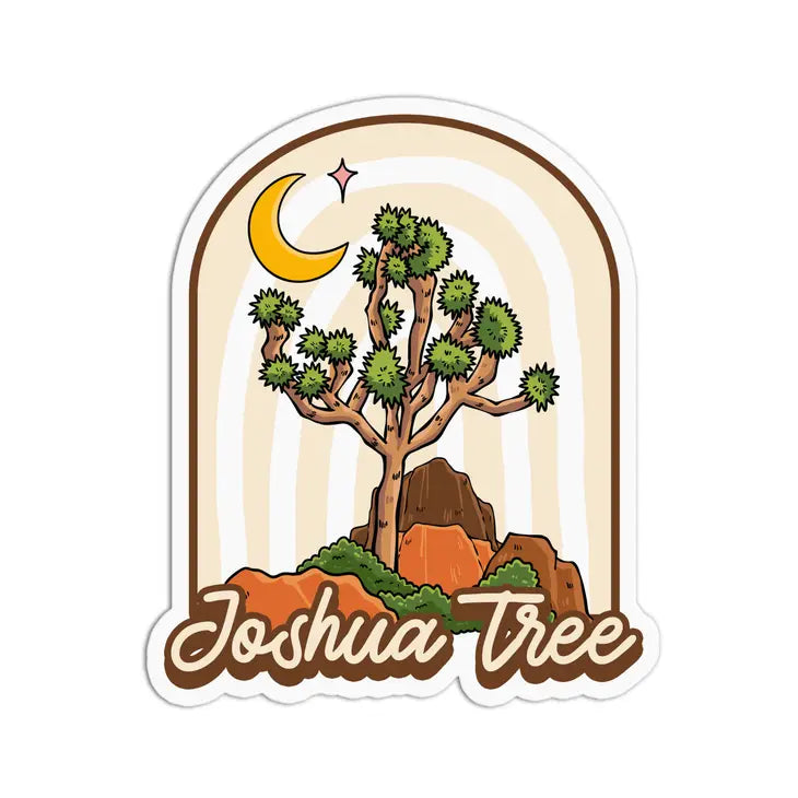 Joshua Tree Moon Star Sticker