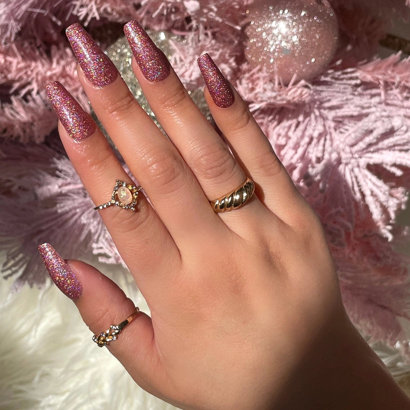Confetti Coffin Nail