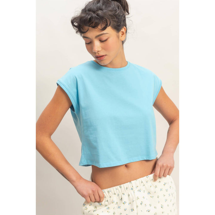 Classic Crew Neck Sleeveless Top