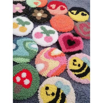 Punch Needle Car Coasters