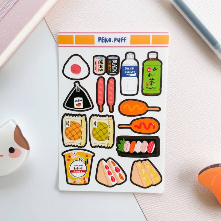Japanese Convenience Store Sticker Sheet