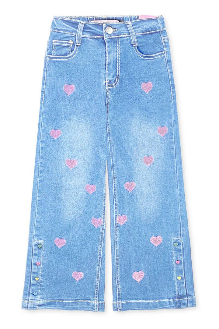 Relax Fit light  Jeans w/ Pink Hearts