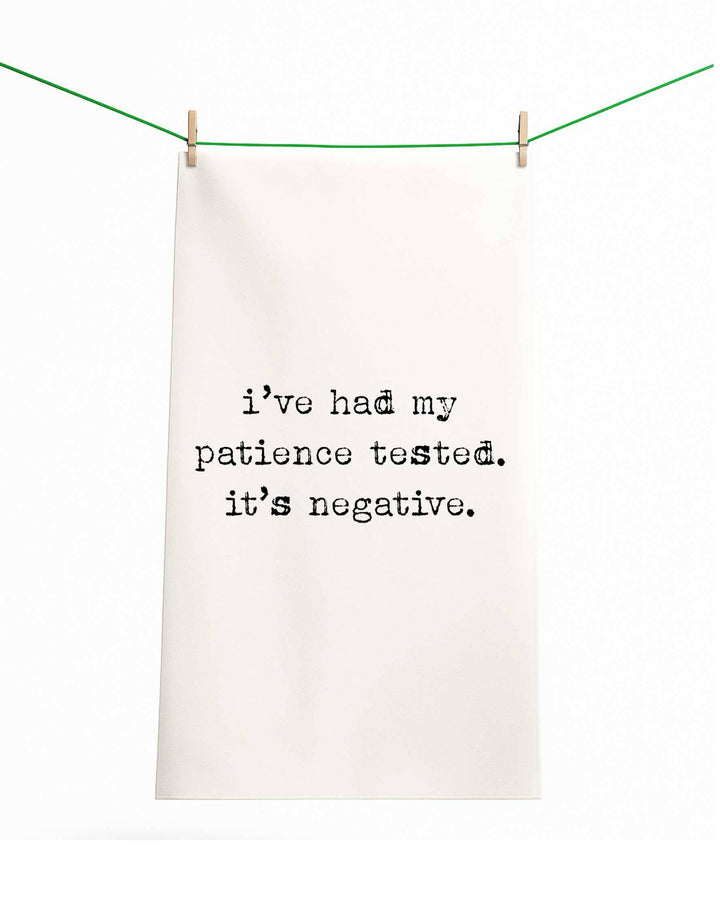 *NEW Funny Towel Patience Tested Negative Gift Towel