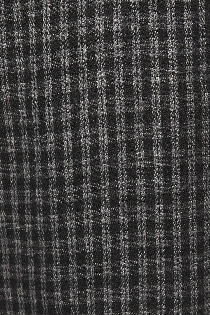 Plaid Mid Rise Wide Leg Balloon Pants