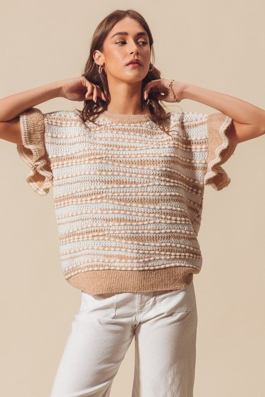 BUTTERFLY SLEEVE SWEATER