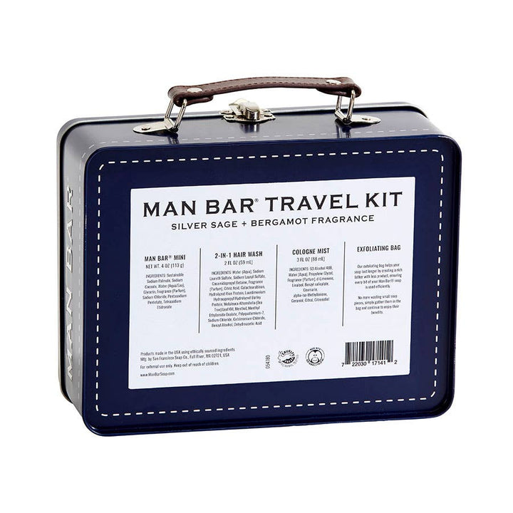 MAN BAR TRAVEL KIT SILVER SAGE &amp; BERGAMOT